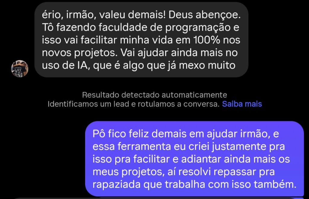 Conversa: vai facilitar minha vida em 100% nos novos projetos.